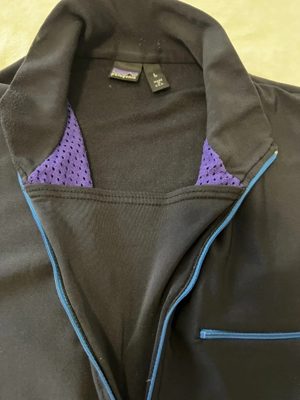 Vintage Patagonia Cold Weather Running Sweatshirt Jacket unisex Black Large